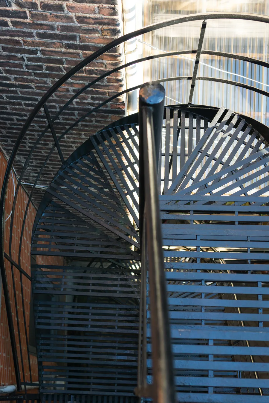Détail de la structure de l’escalier en colimaçon